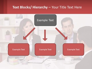 A Group Of People Sitting Around A Table Talking PowerPoint Template
