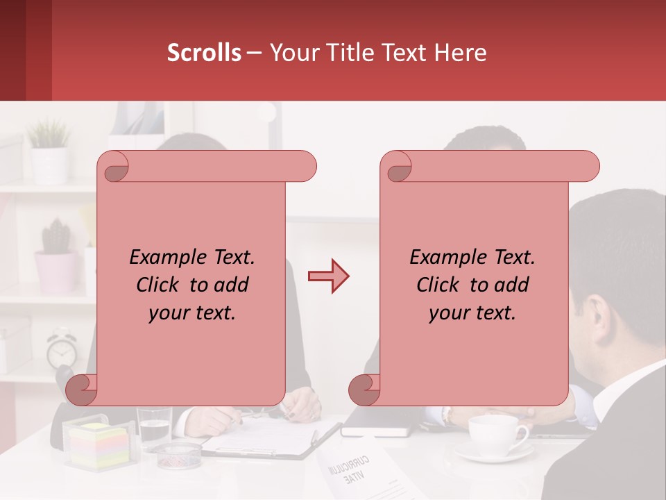 A Group Of People Sitting Around A Table Talking PowerPoint Template