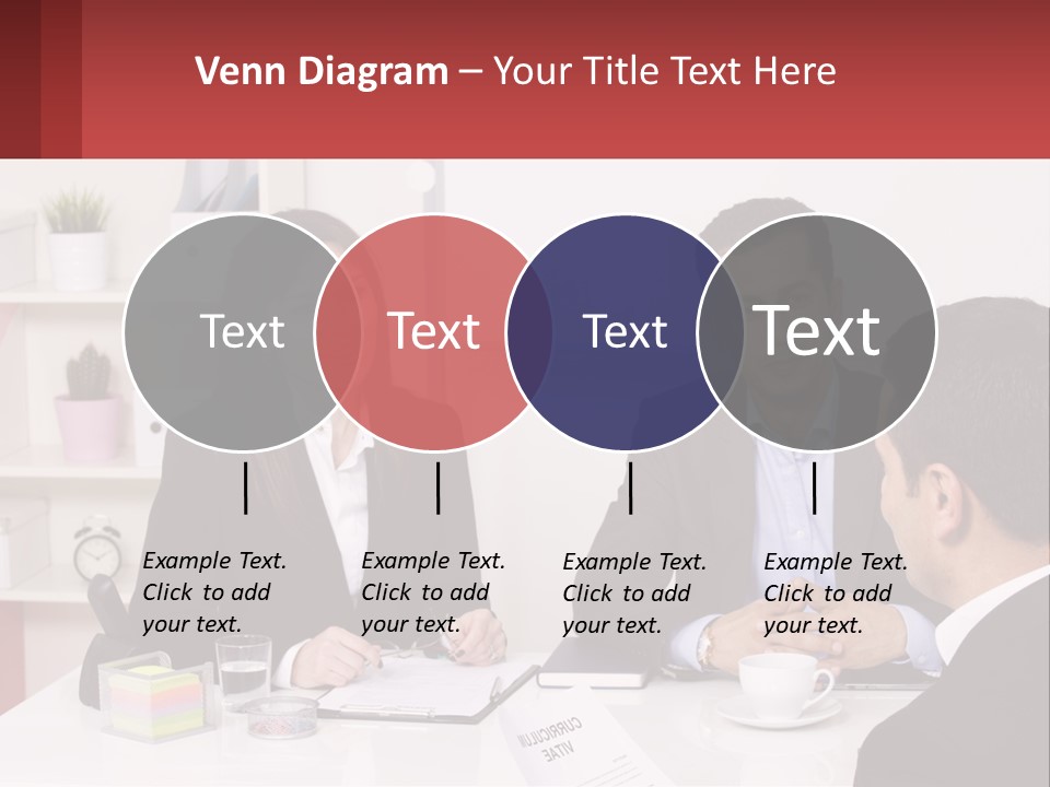 A Group Of People Sitting Around A Table Talking PowerPoint Template