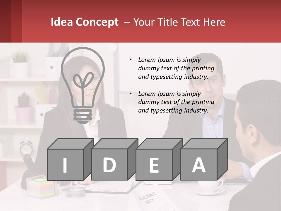 A Group Of People Sitting Around A Table Talking PowerPoint Template