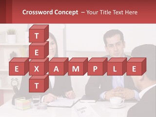 A Group Of People Sitting Around A Table Talking PowerPoint Template