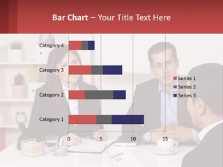 A Group Of People Sitting Around A Table Talking PowerPoint Template