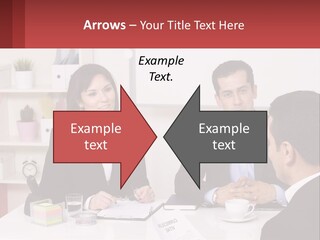 A Group Of People Sitting Around A Table Talking PowerPoint Template