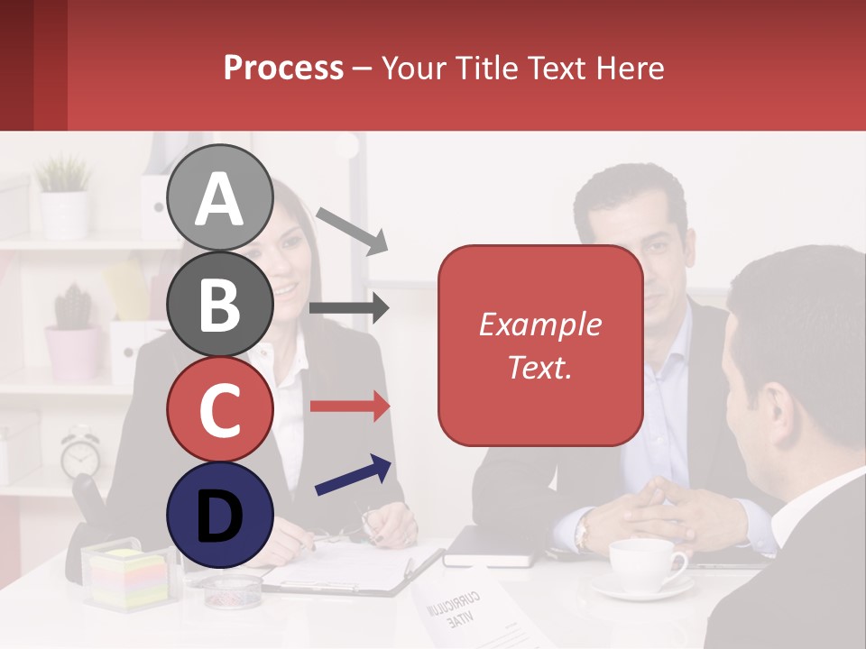 A Group Of People Sitting Around A Table Talking PowerPoint Template