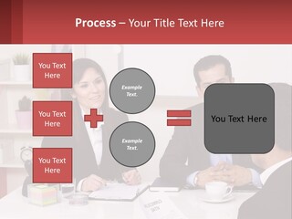 A Group Of People Sitting Around A Table Talking PowerPoint Template