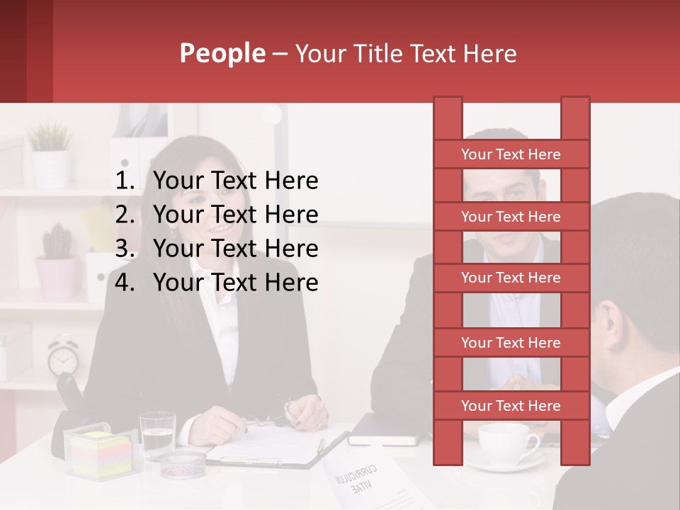 A Group Of People Sitting Around A Table Talking PowerPoint Template