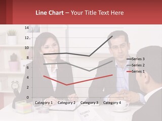 A Group Of People Sitting Around A Table Talking PowerPoint Template