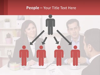 A Group Of People Sitting Around A Table Talking PowerPoint Template