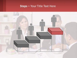 A Group Of People Sitting Around A Table Talking PowerPoint Template