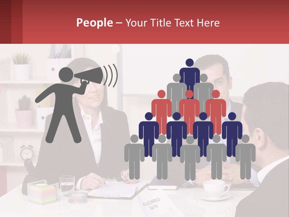 A Group Of People Sitting Around A Table Talking PowerPoint Template