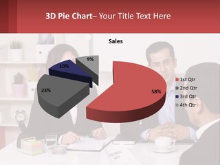 A Group Of People Sitting Around A Table Talking PowerPoint Template