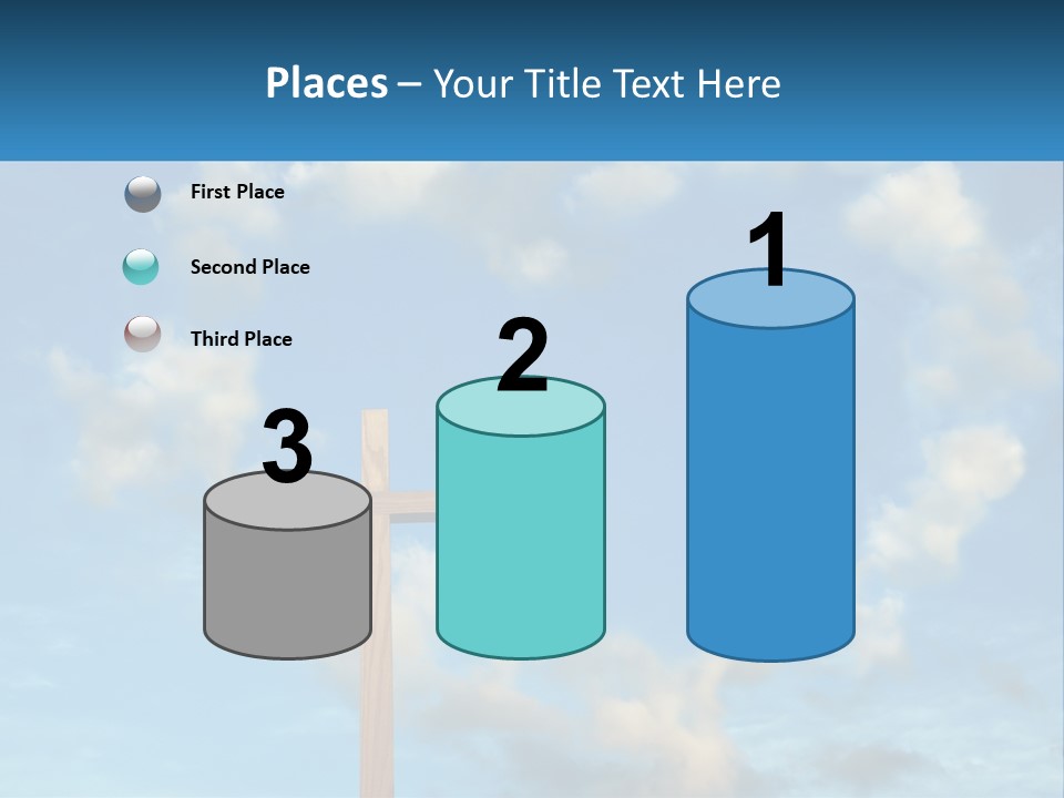 A Wooden Cross With Clouds In The Background PowerPoint Template