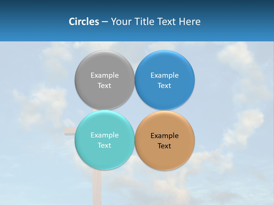 A Wooden Cross With Clouds In The Background PowerPoint Template