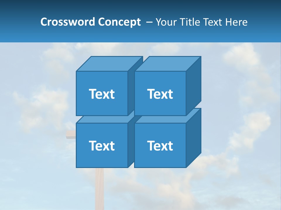A Wooden Cross With Clouds In The Background PowerPoint Template