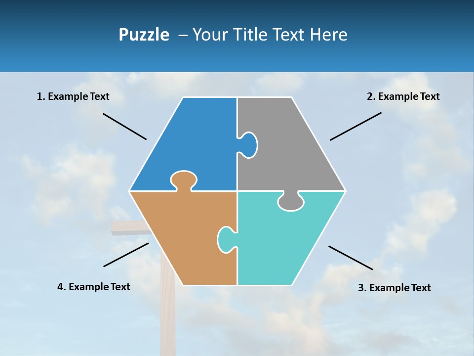 A Wooden Cross With Clouds In The Background PowerPoint Template