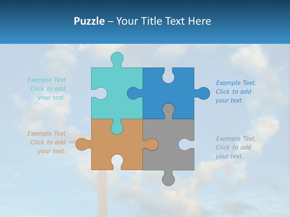 A Wooden Cross With Clouds In The Background PowerPoint Template