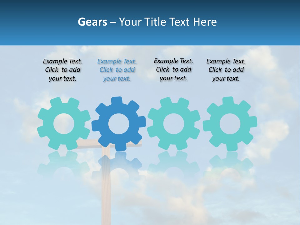 A Wooden Cross With Clouds In The Background PowerPoint Template