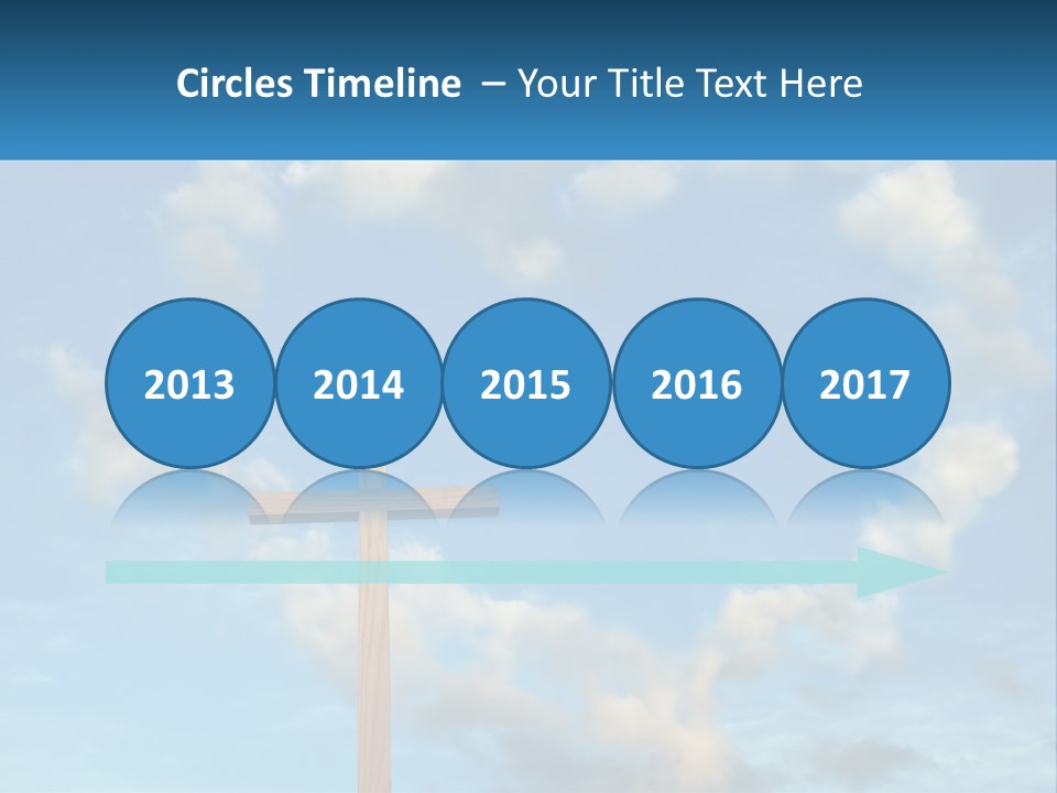 A Wooden Cross With Clouds In The Background PowerPoint Template