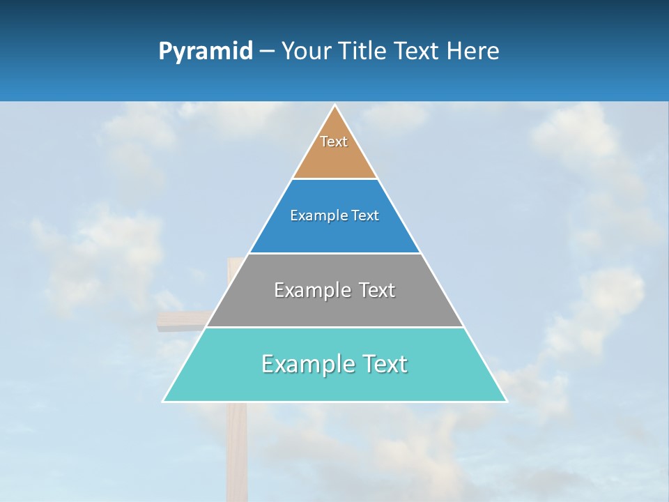 A Wooden Cross With Clouds In The Background PowerPoint Template