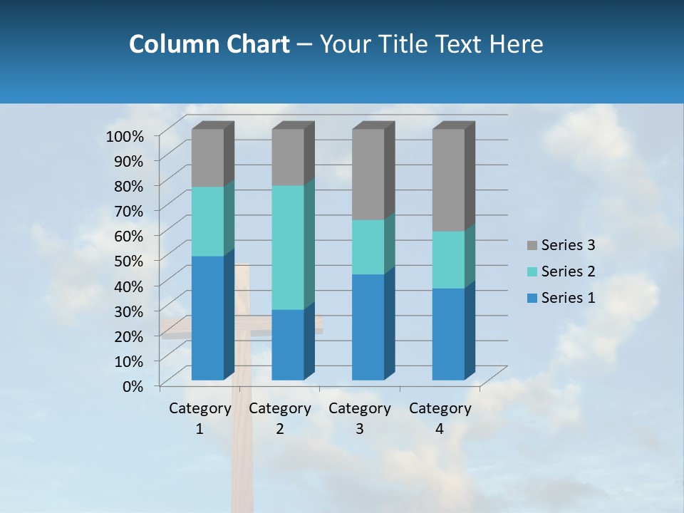 A Wooden Cross With Clouds In The Background PowerPoint Template