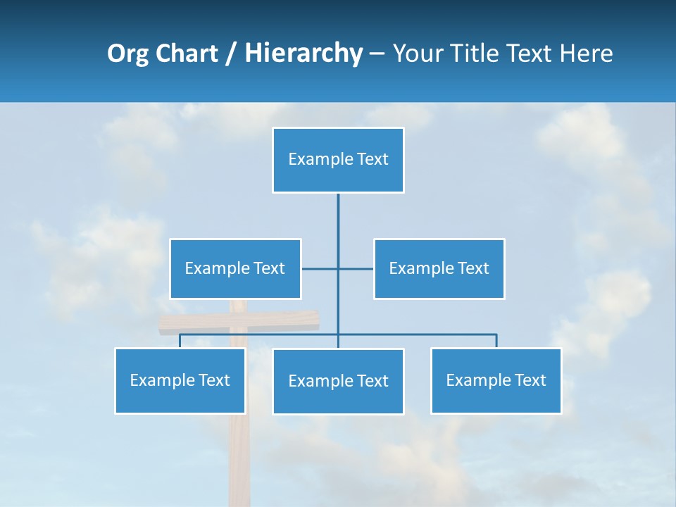 A Wooden Cross With Clouds In The Background PowerPoint Template