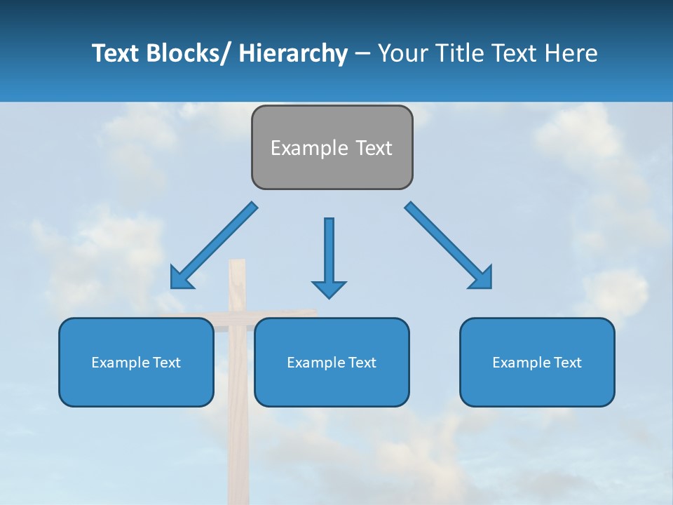 A Wooden Cross With Clouds In The Background PowerPoint Template