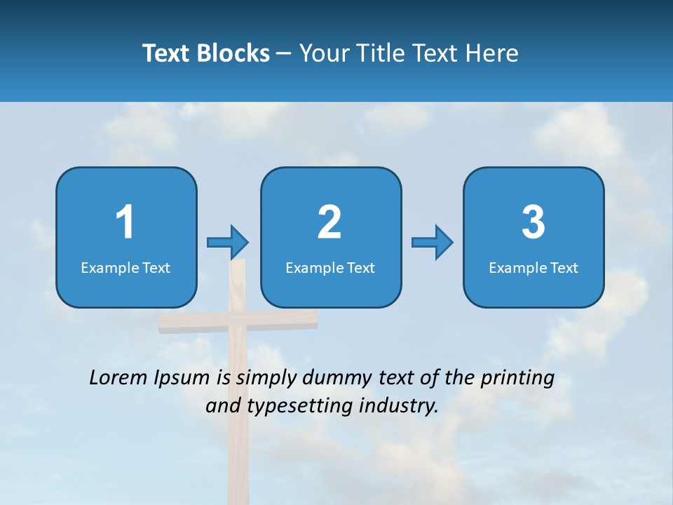 A Wooden Cross With Clouds In The Background PowerPoint Template
