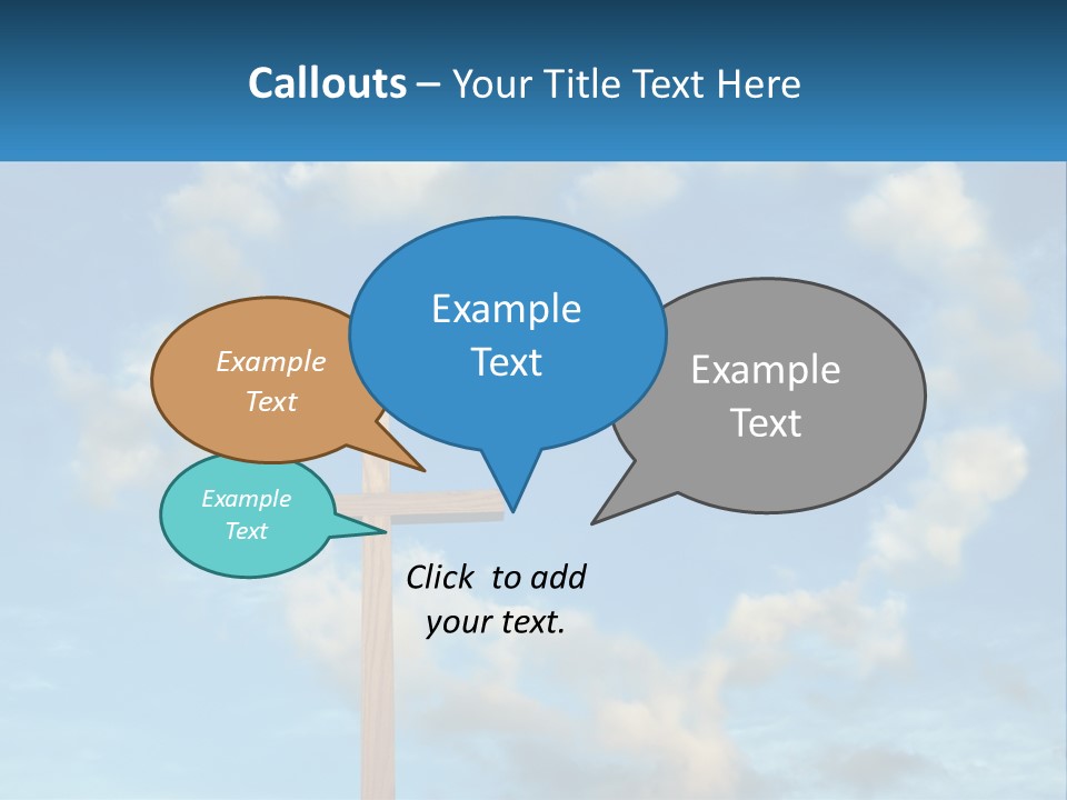 A Wooden Cross With Clouds In The Background PowerPoint Template