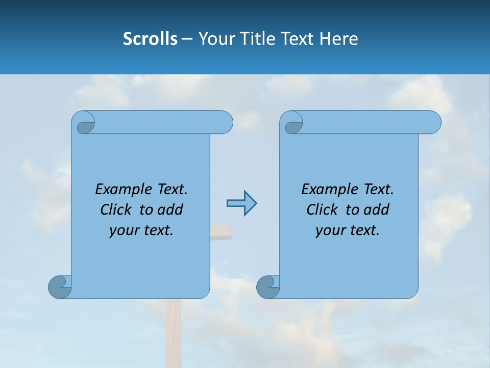 A Wooden Cross With Clouds In The Background PowerPoint Template