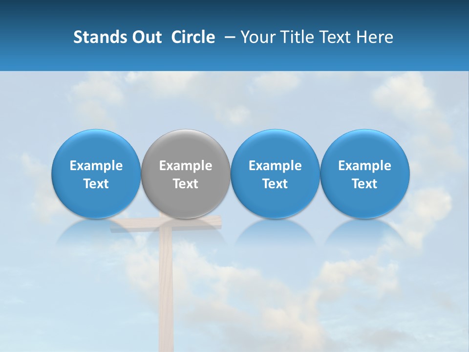 A Wooden Cross With Clouds In The Background PowerPoint Template