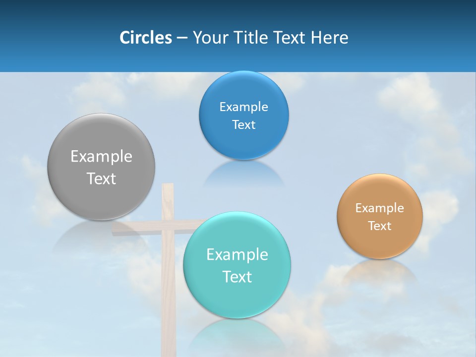 A Wooden Cross With Clouds In The Background PowerPoint Template