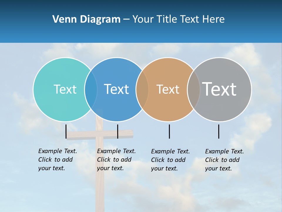 A Wooden Cross With Clouds In The Background PowerPoint Template
