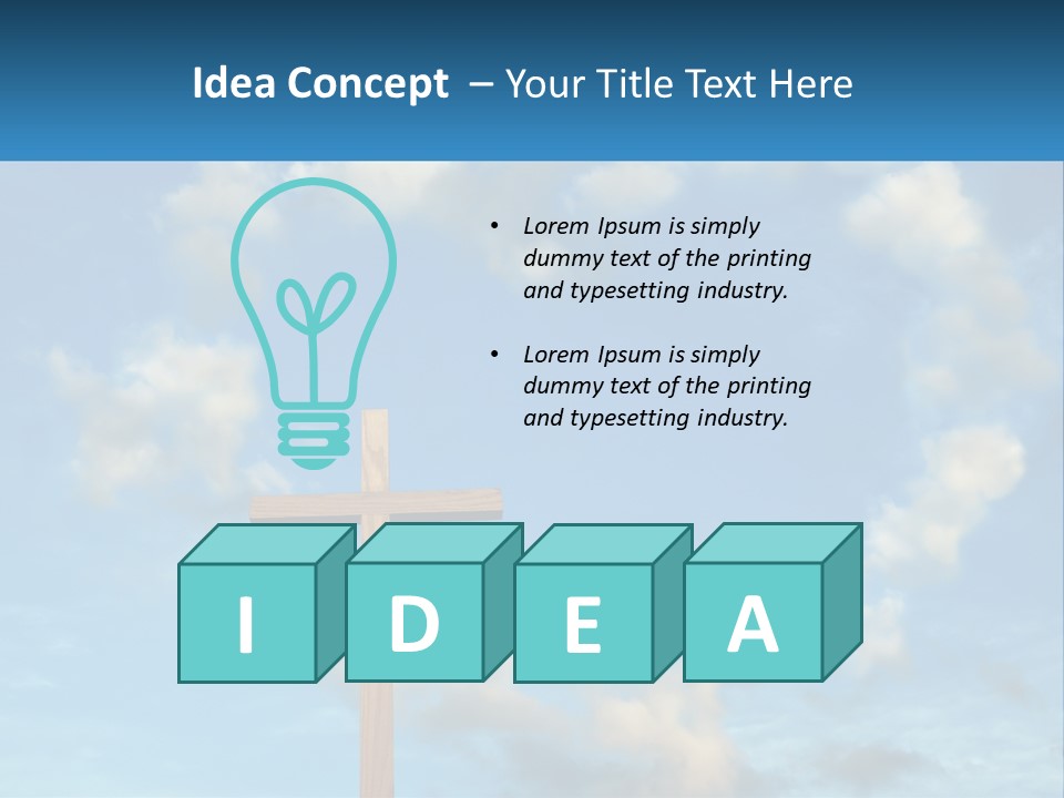 A Wooden Cross With Clouds In The Background PowerPoint Template