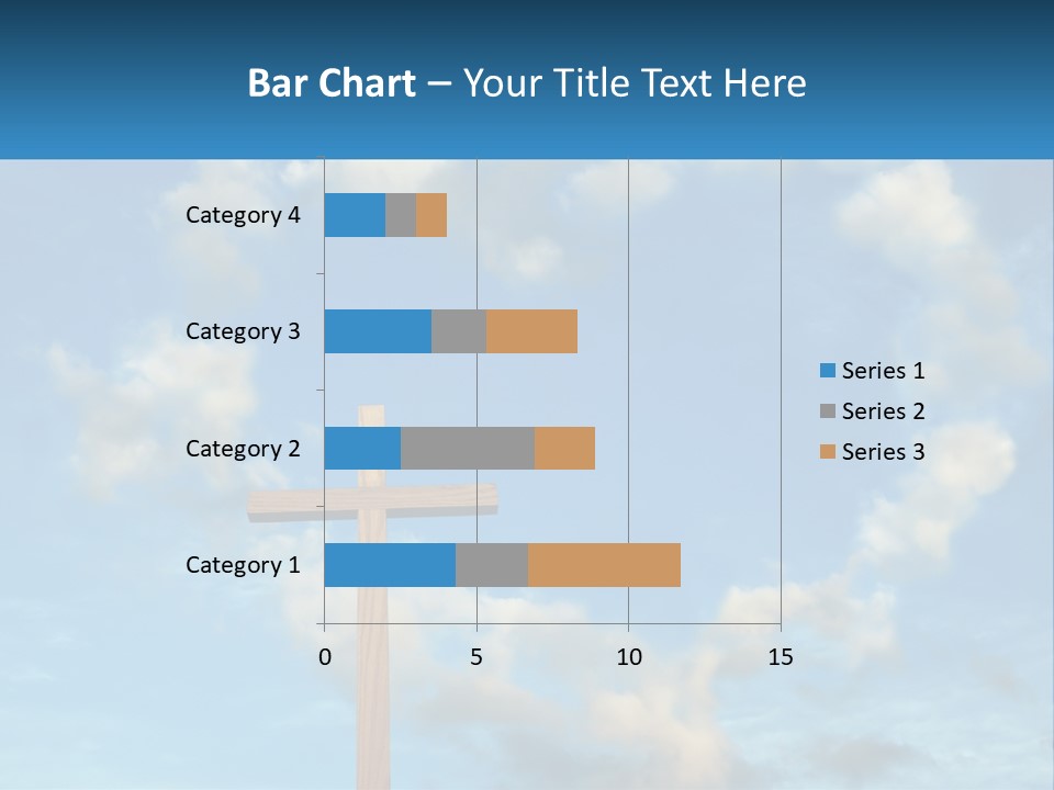 A Wooden Cross With Clouds In The Background PowerPoint Template