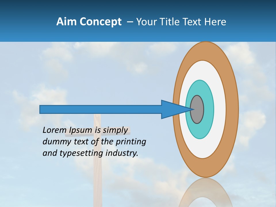 A Wooden Cross With Clouds In The Background PowerPoint Template