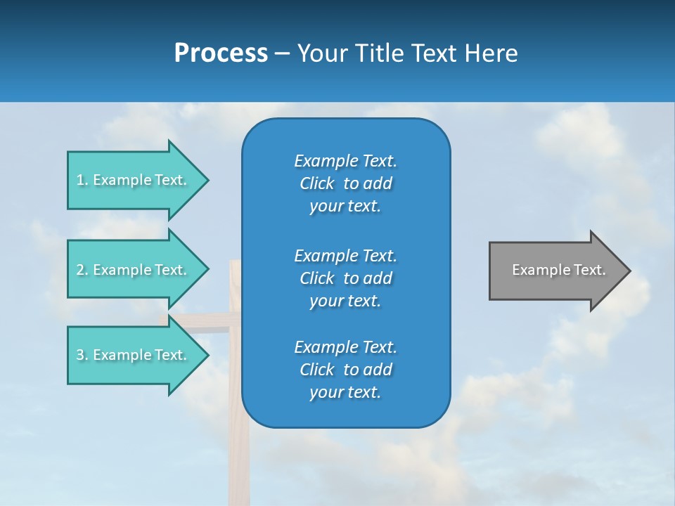 A Wooden Cross With Clouds In The Background PowerPoint Template
