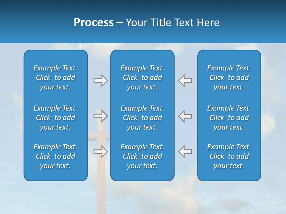 A Wooden Cross With Clouds In The Background PowerPoint Template