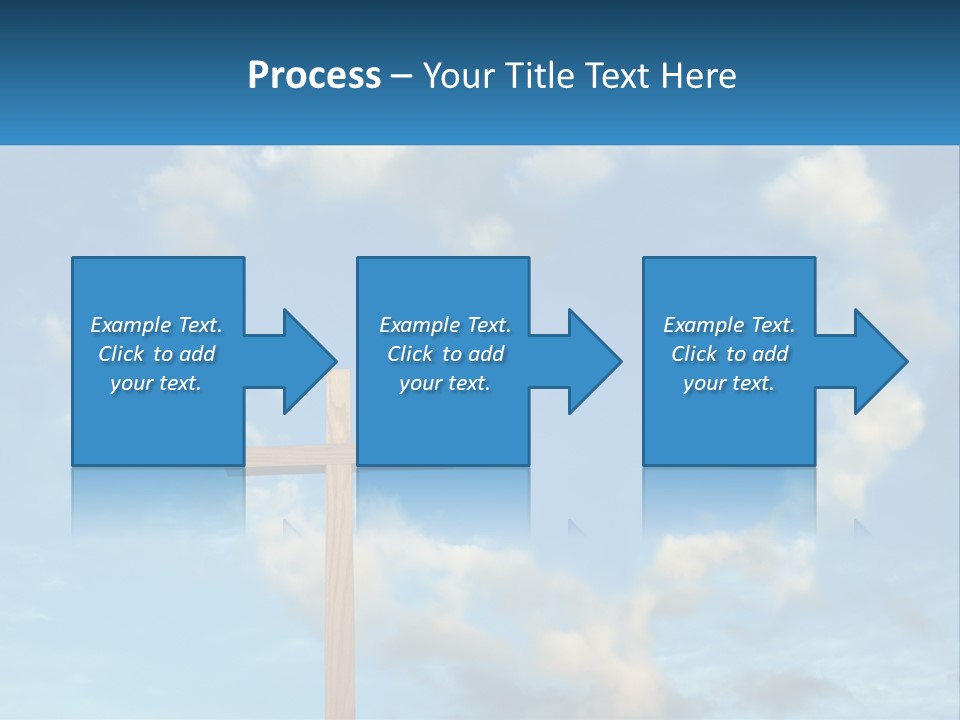 A Wooden Cross With Clouds In The Background PowerPoint Template