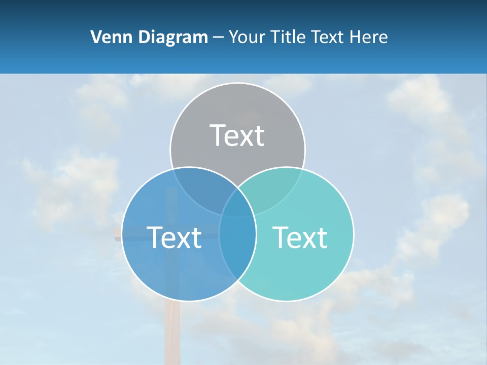 A Wooden Cross With Clouds In The Background PowerPoint Template