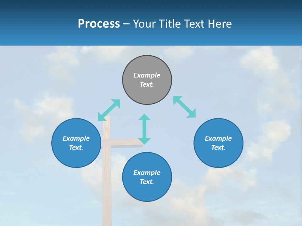 A Wooden Cross With Clouds In The Background PowerPoint Template
