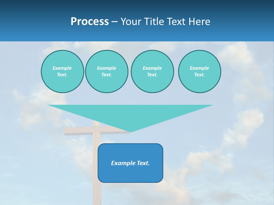 A Wooden Cross With Clouds In The Background PowerPoint Template