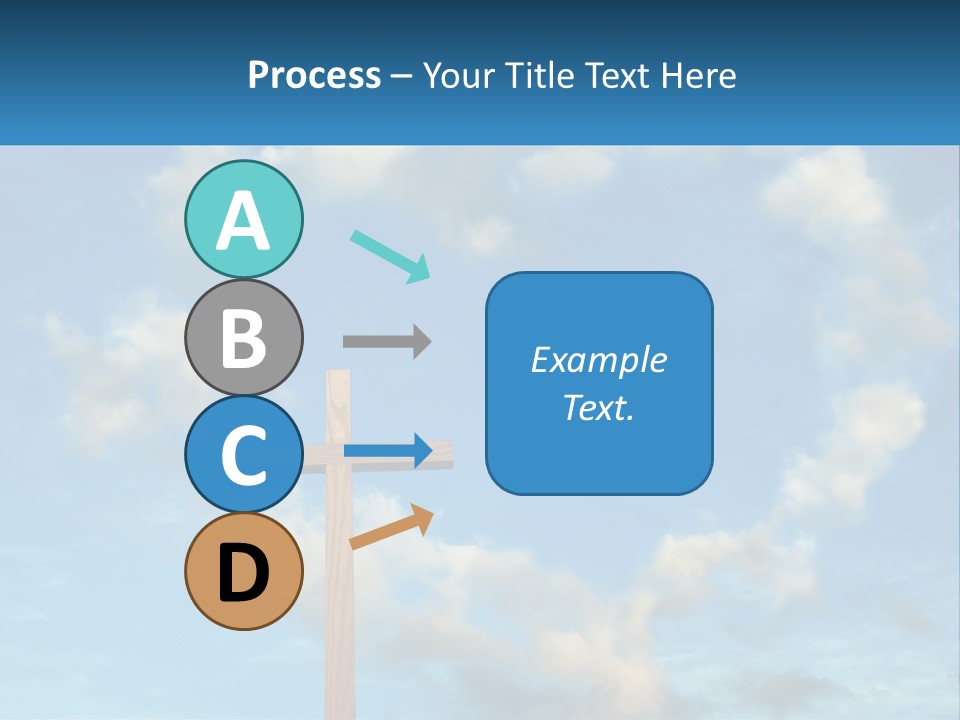 A Wooden Cross With Clouds In The Background PowerPoint Template