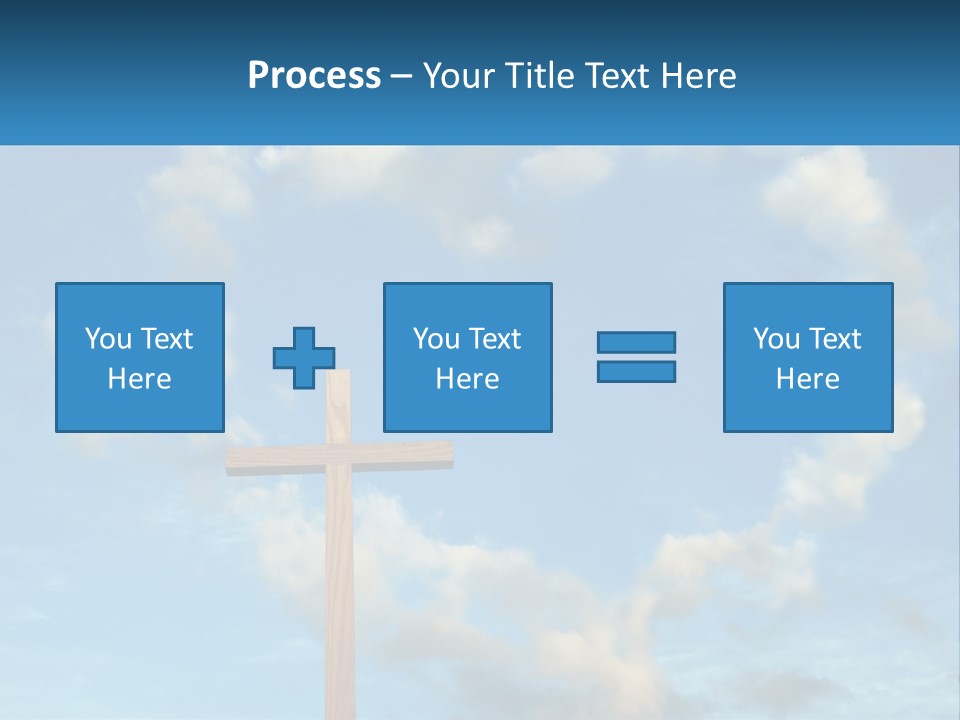 A Wooden Cross With Clouds In The Background PowerPoint Template
