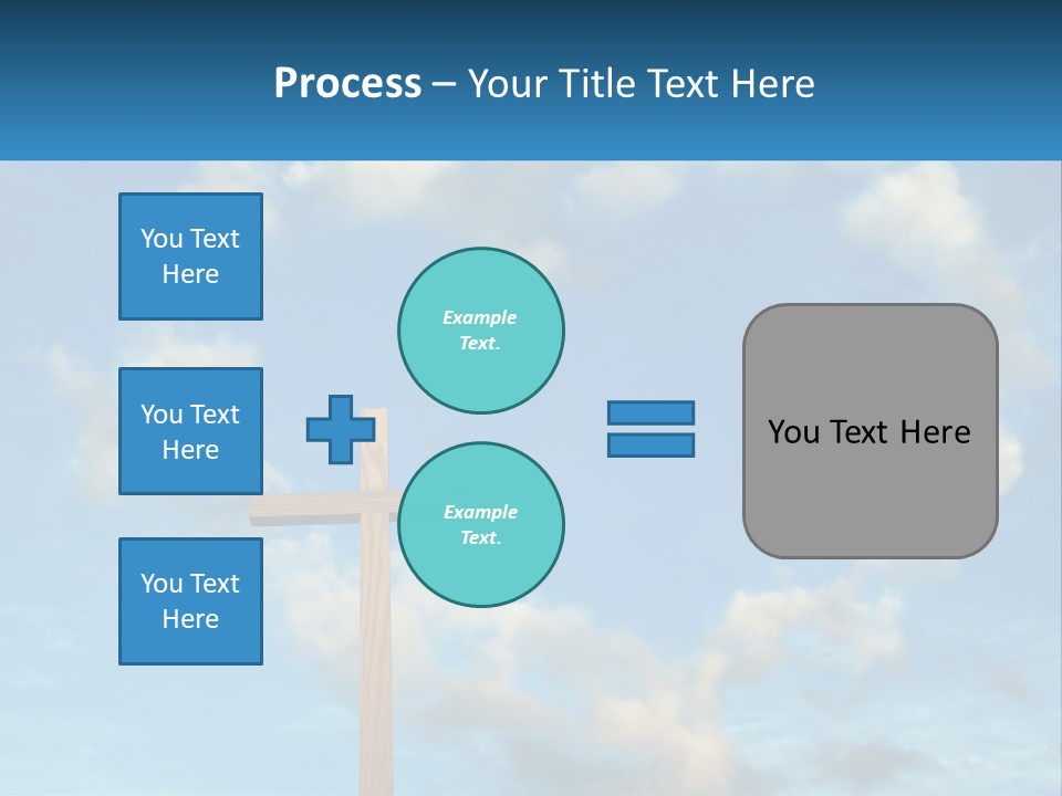 A Wooden Cross With Clouds In The Background PowerPoint Template