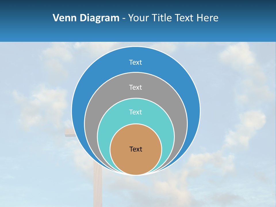 A Wooden Cross With Clouds In The Background PowerPoint Template