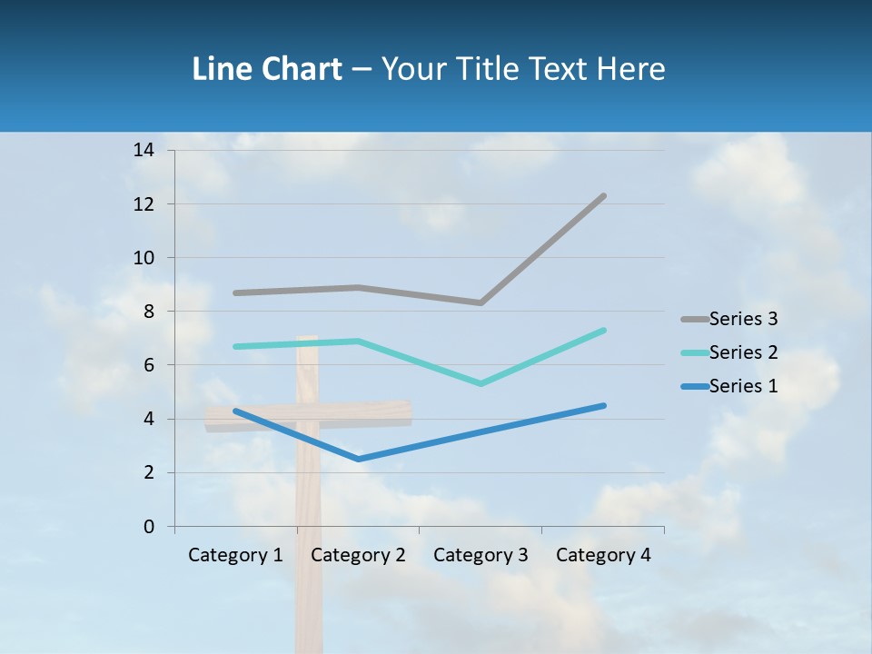 A Wooden Cross With Clouds In The Background PowerPoint Template
