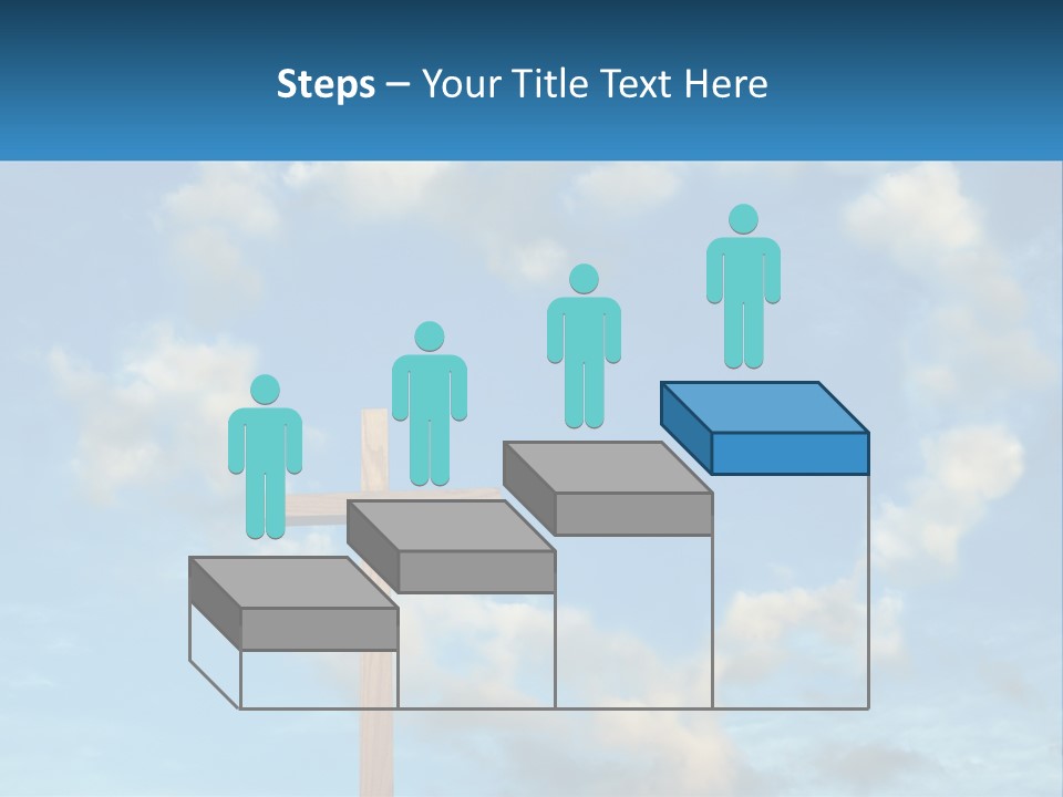 A Wooden Cross With Clouds In The Background PowerPoint Template