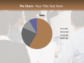 A Woman Giving A Presentation To A Group Of People PowerPoint Template