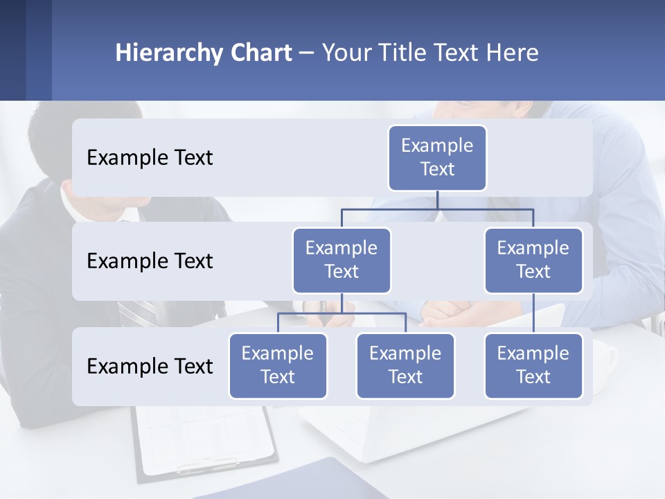 Two Men Sitting At A Table In Front Of A Laptop PowerPoint Template