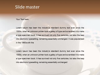 A Cup Of Hot Chocolate On A Saucer PowerPoint Template
